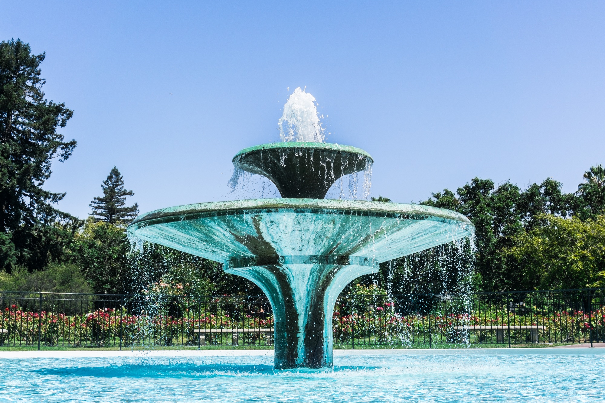 Low angle view of Water fountain