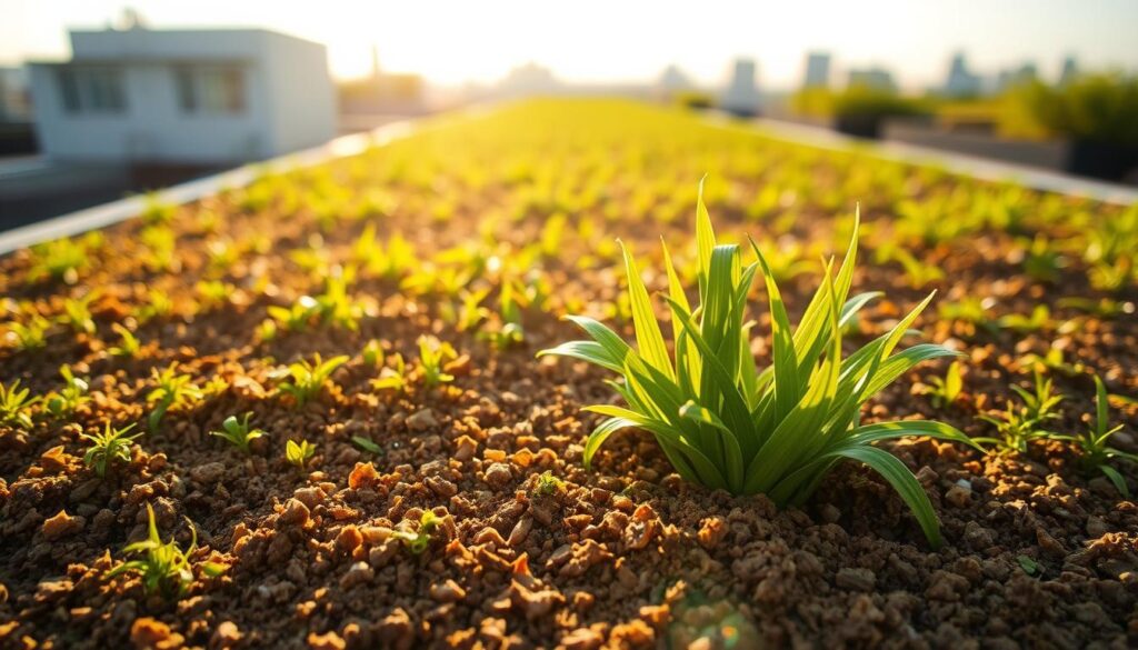 Hochwertiges Substrat für Gründächer