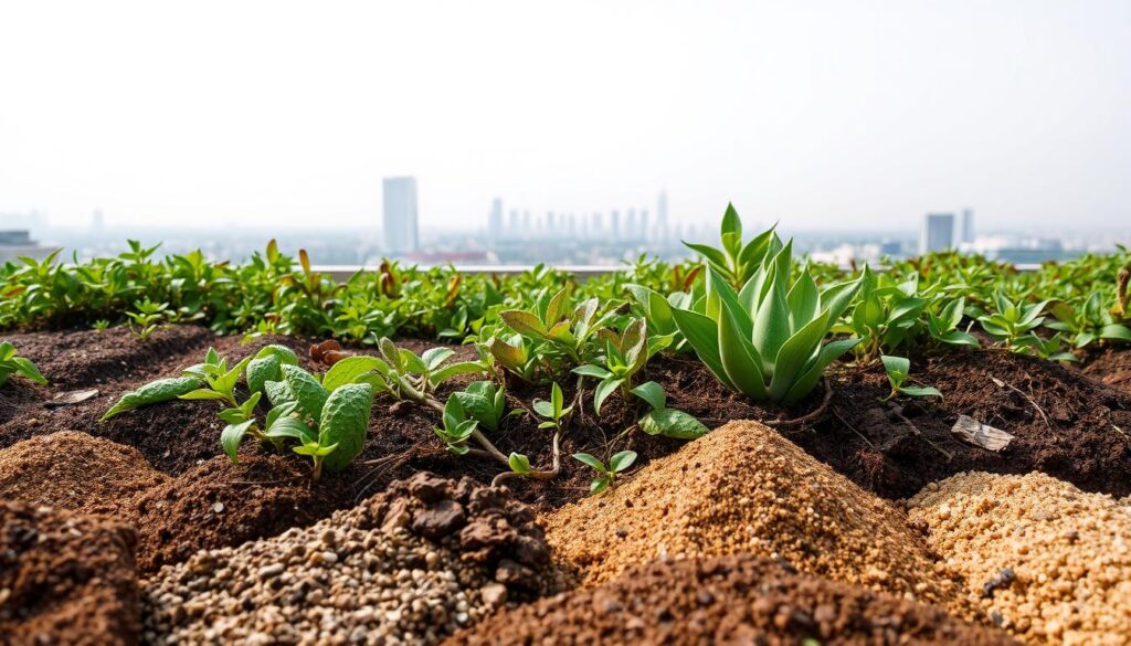 Substrat Auswahl für Gründach
