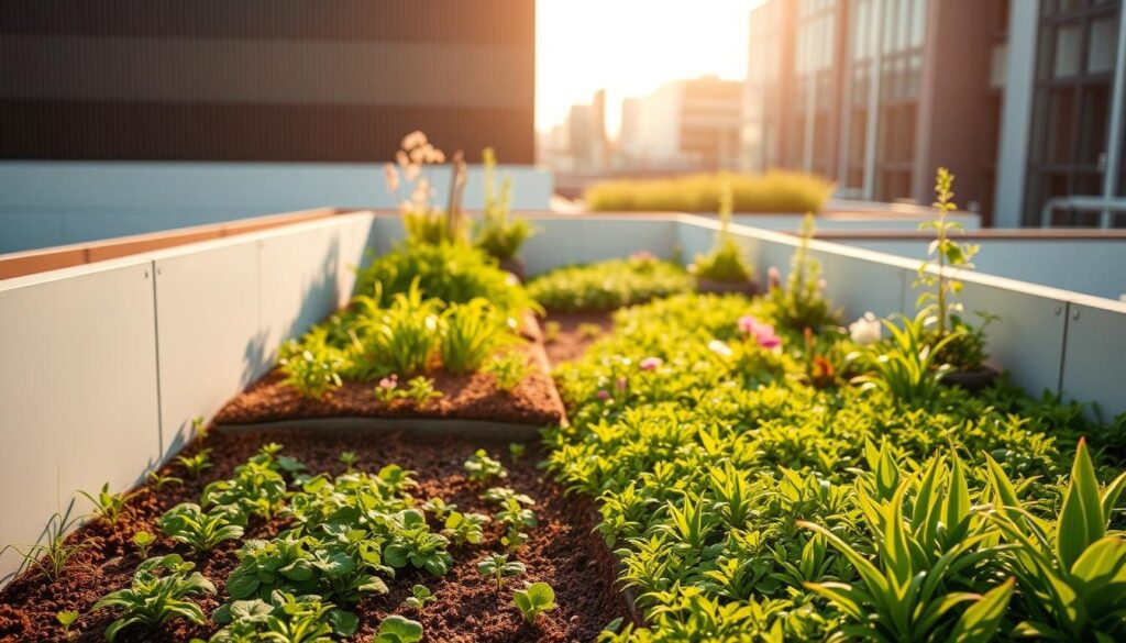 Wasserspeicherung Dachbegrünung