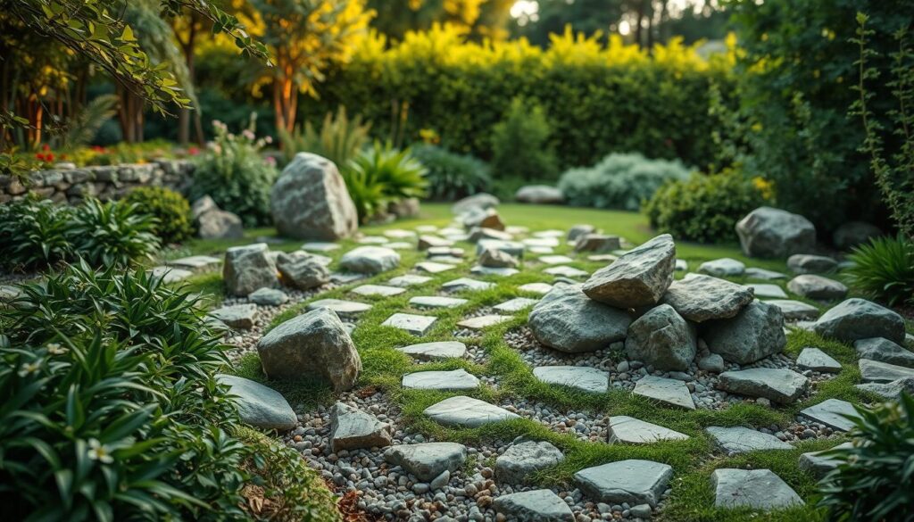 gartengestaltung mit steinen