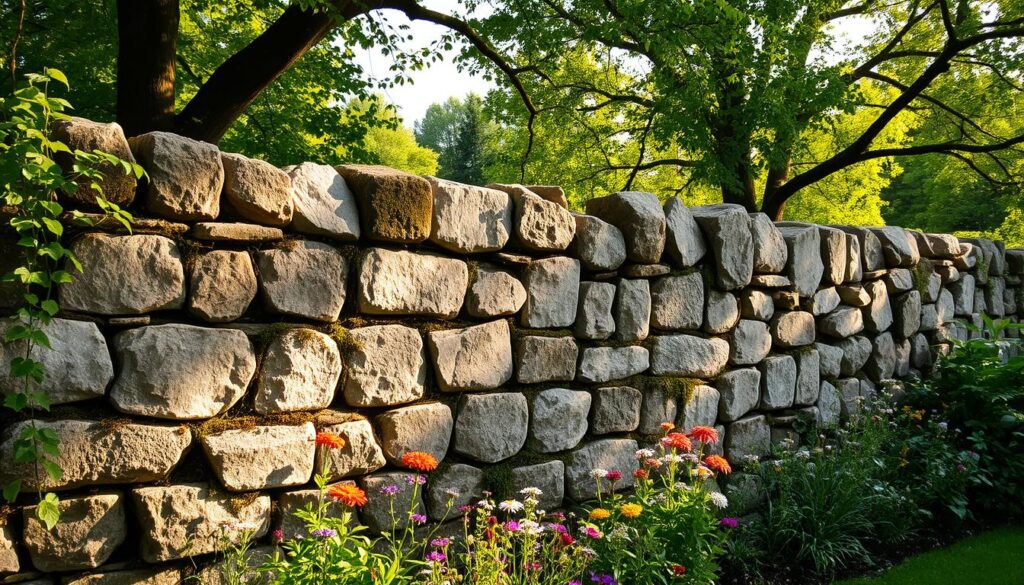natursteinmauer garten